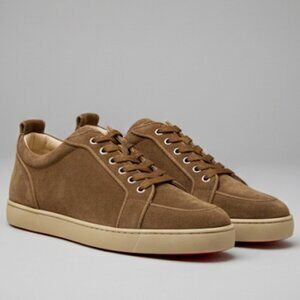 Christian Louboutin 3180608 Men's Suede Rantulow Orlato Flat Veau Velours sz 44